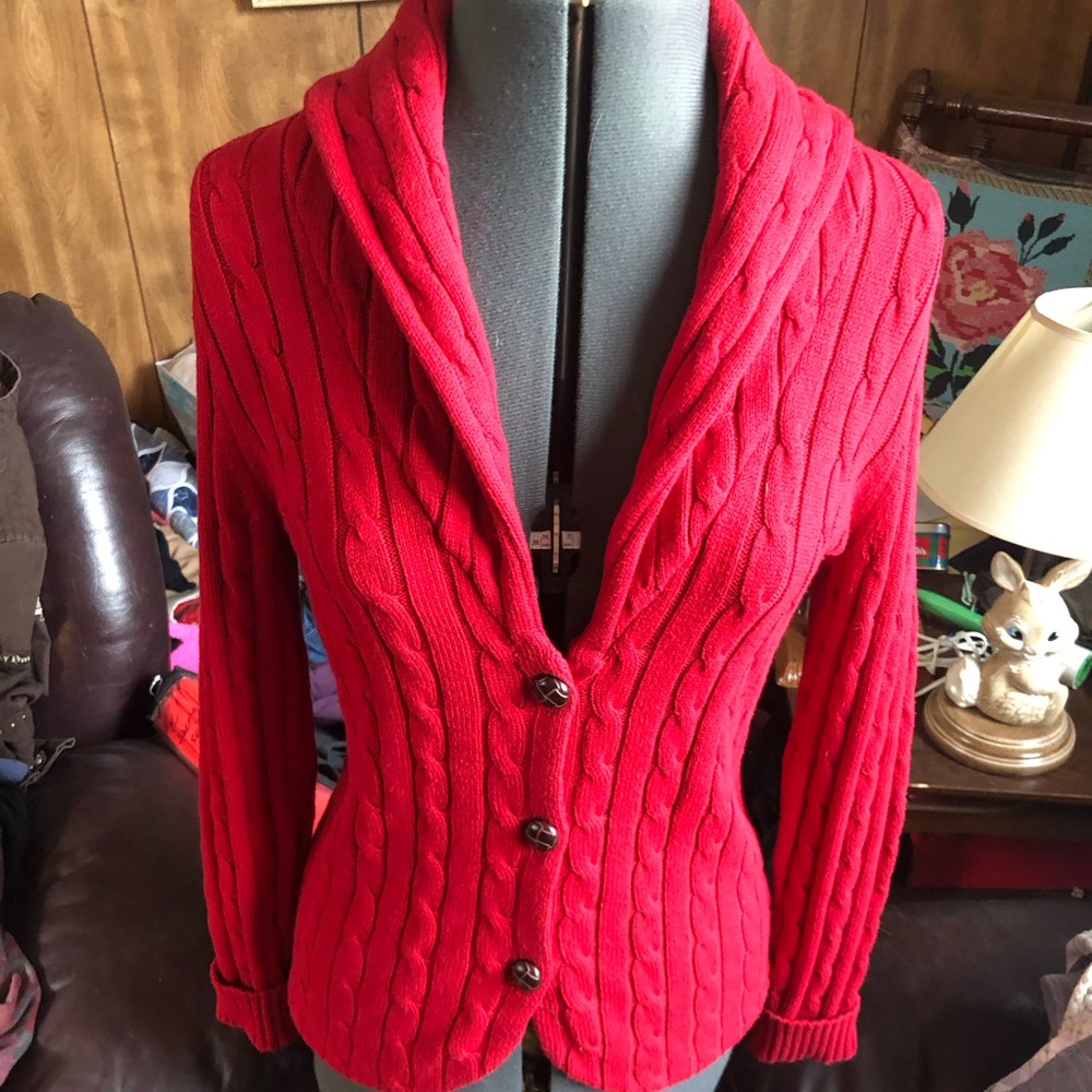 Chaps Sweater with Elbow Patches - Picture 3 of 6